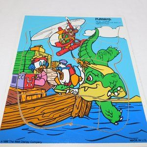 Vintage 1986 Playskool Launchpad to the Rescue McQuack 14 Piece Wooden puzzle